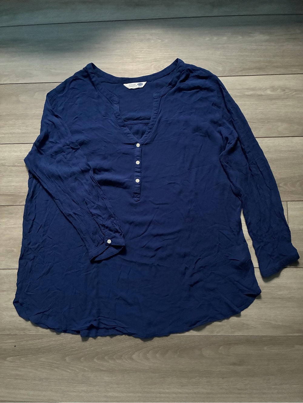 Old Navy Deep Blue V-Neck Henley Tunic